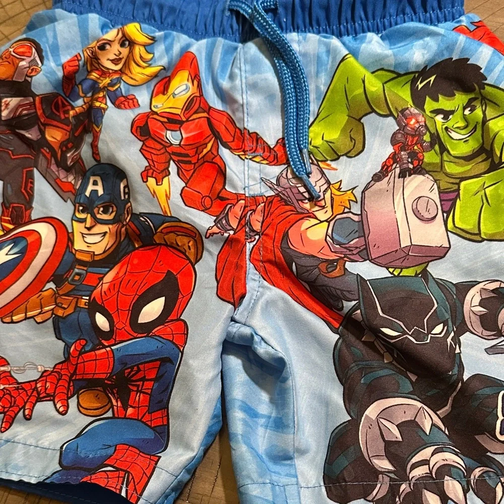 Marvel Blue Superhero Swim Trunks Spider-Man